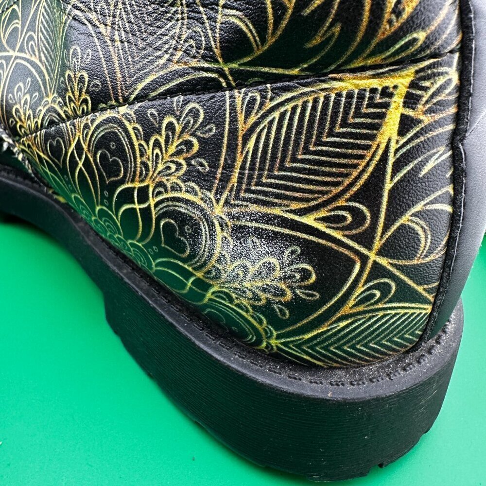COLORFUL WOMEN's LEATHER BOOTS, LACED-UP, SIZE 10 - Picture 8 of 9